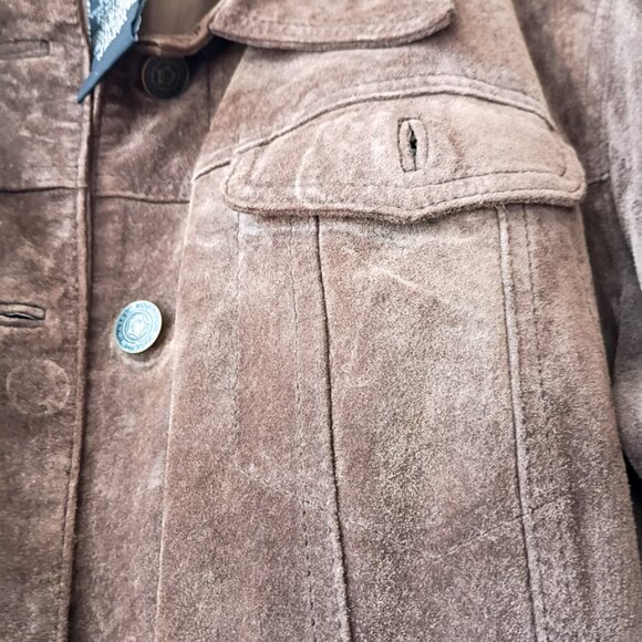 FOR JOSEPH Men’s Brown Suede Jacket Size M | Classic Button Front - Picture 2 of 7